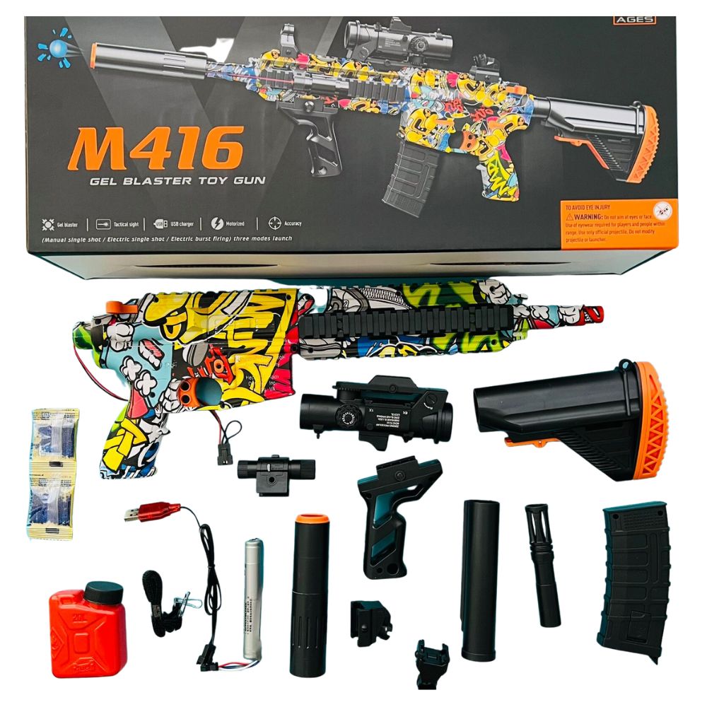 Pistola De Hidrogel Metralleta M416 Realista Lanza Balines (MODELO ORI –  TiendaJessie